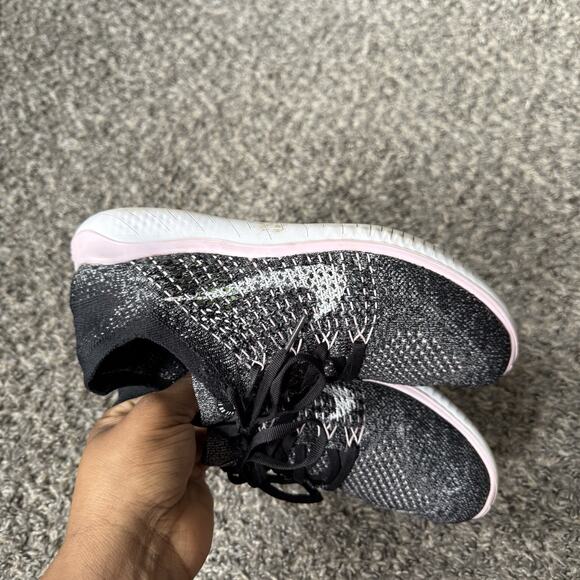 Nike Free RN Flyknit 2019 Running Shoes Sneakers Women's Size 7.5 Black Pink - Picture 4 of 8